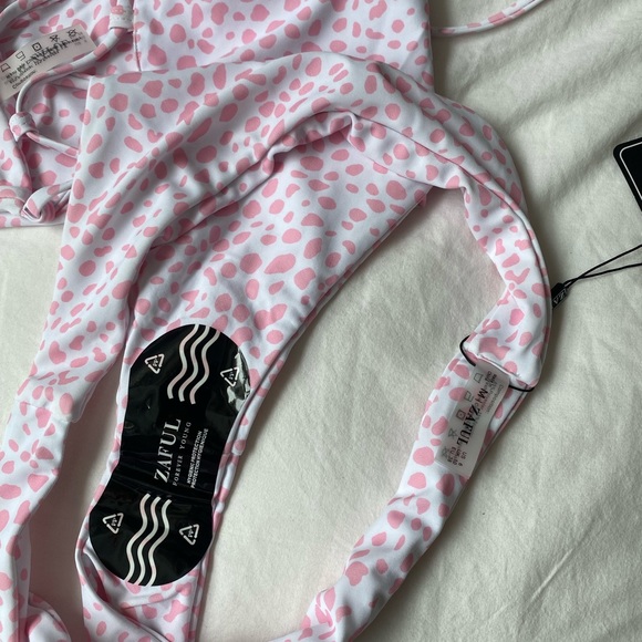 Zaful Pink Cow Print Bikini - Picture 5 of 5